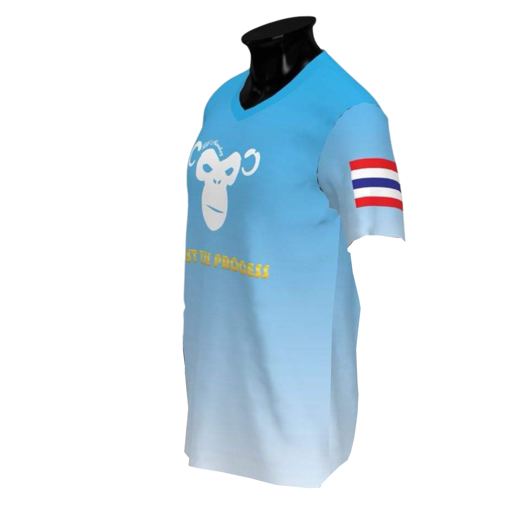 Sky Blue Lil'Monkey Customizable Fan T-Shirt