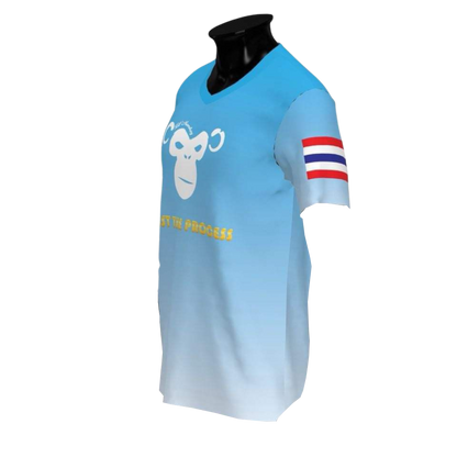Sky Blue Lil'Monkey Customizable Fan T-Shirt
