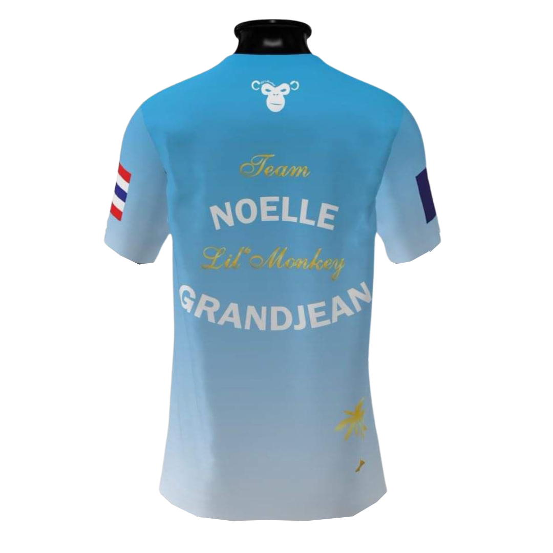 Sky Blue Lil'Monkey Customizable Fan T-Shirt