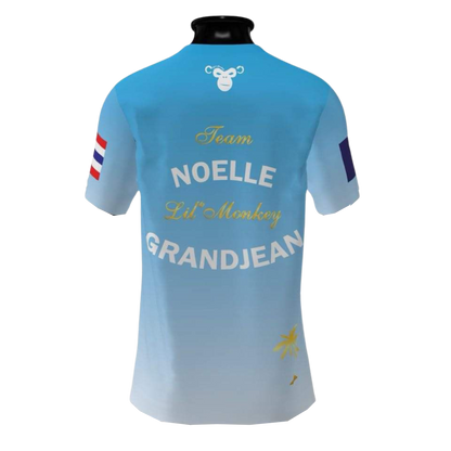 Sky Blue Lil'Monkey Customizable Fan T-Shirt